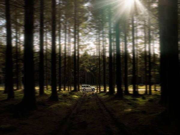 Photograph Carl Lyttle Landrover Trees on One Eyeland